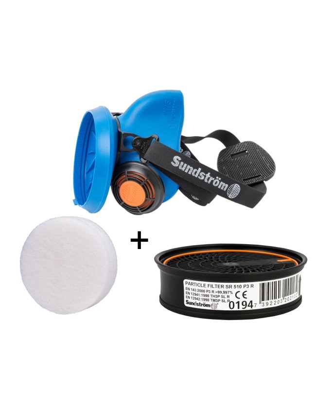 Set de protectie Sundstrom: semimasca SR 100 + SR 221 + SR 510