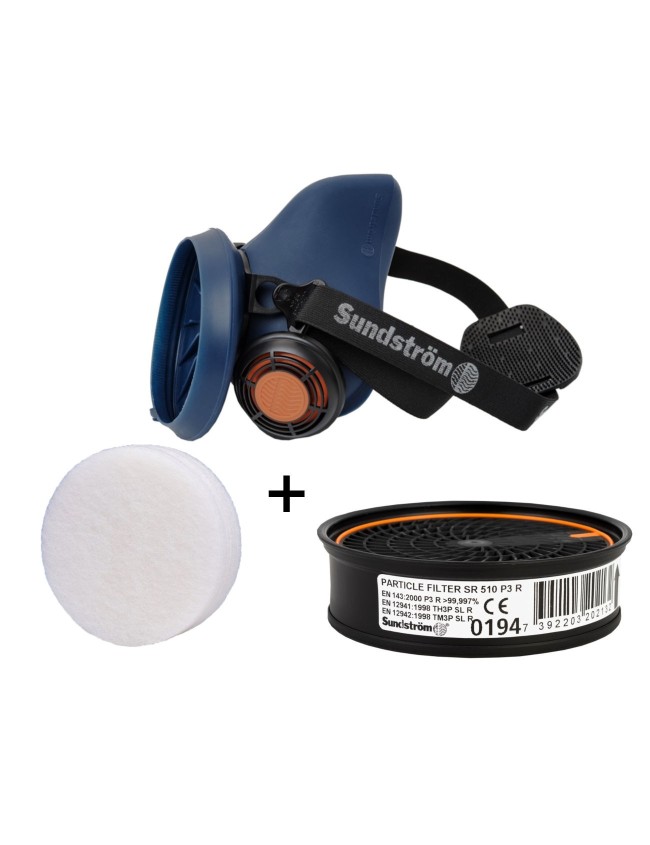 Set de protectie Sundstrom: semimasca SR 100 + SR 221 + SR 510
