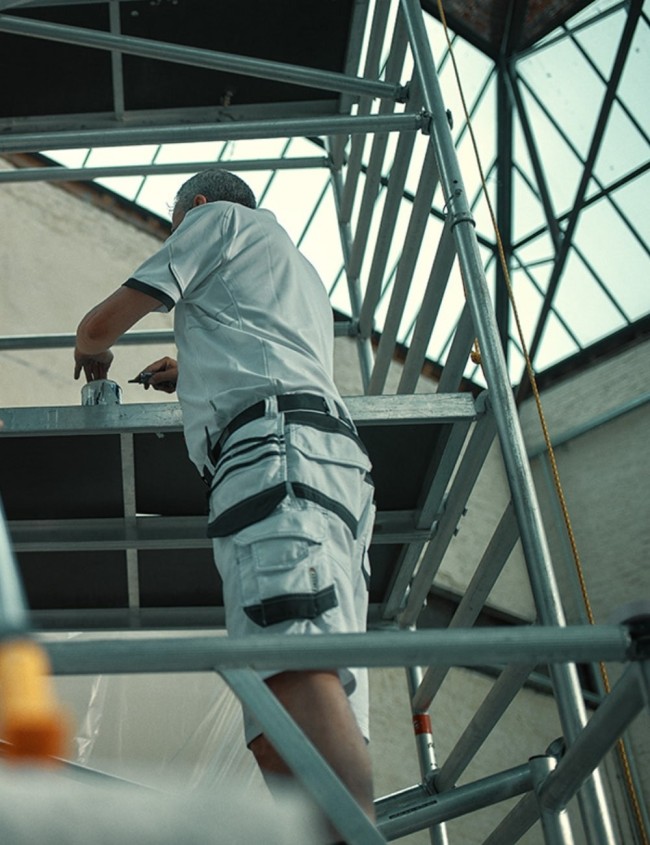 Pantaloni scurti de lucru Dassy Axis Painter albi