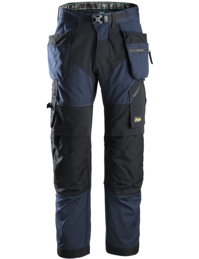 Pantaloni de lucru Snickers FlexiWork + 6902 cu buzunare tip toc