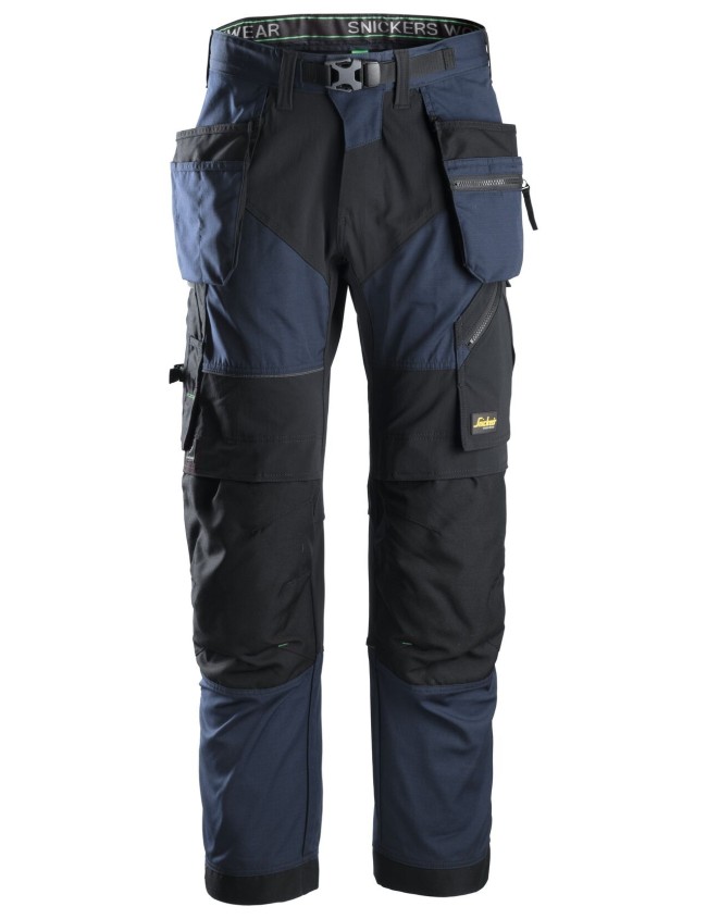 Pantaloni de lucru Snickers FlexiWork + 6902 cu buzunare tip toc
