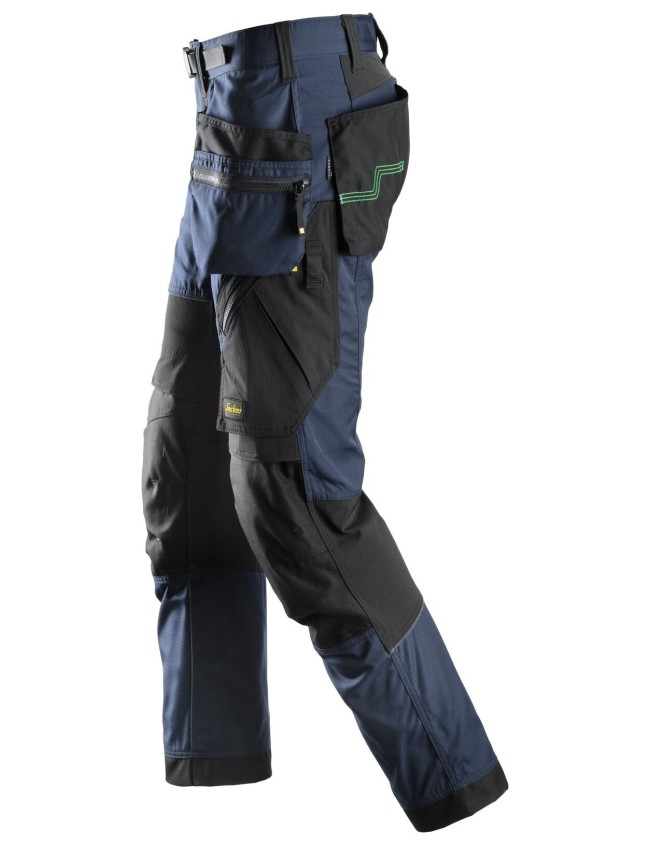 Pantaloni de lucru Snickers FlexiWork + 6902 cu buzunare tip toc