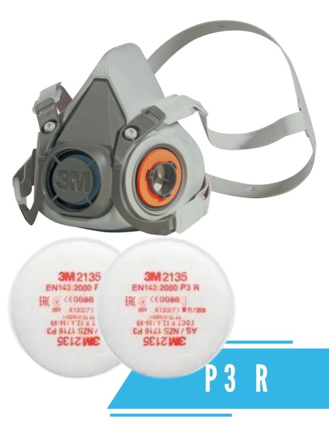 Semimasca de slefuire 3M 6000, completa cu filtre