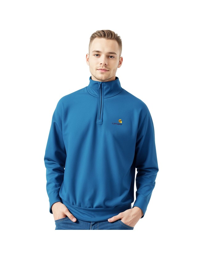 Bluza Carhartt American Script cu fermoar pe jumatate