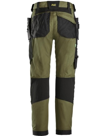 Pantaloni de lucru Snickers FlexiWork + 6902 cu buzunare tip toc