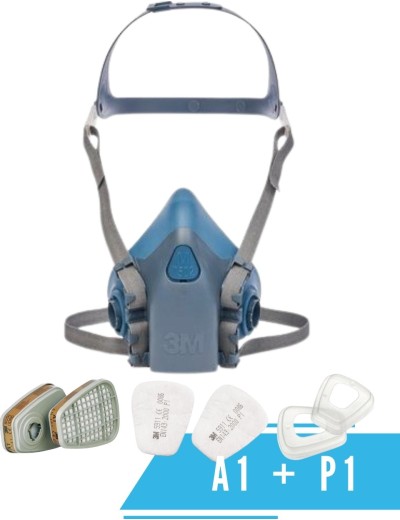 Semimasca completa pentru vopsit 3M 7500 A1 + P1