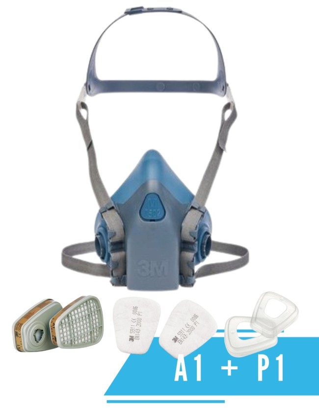 Semimasca completa pentru vopsit 3M 7500 A1 + P1