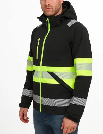 Geaca softshell reflectorizanta Bosafety Valencia C1