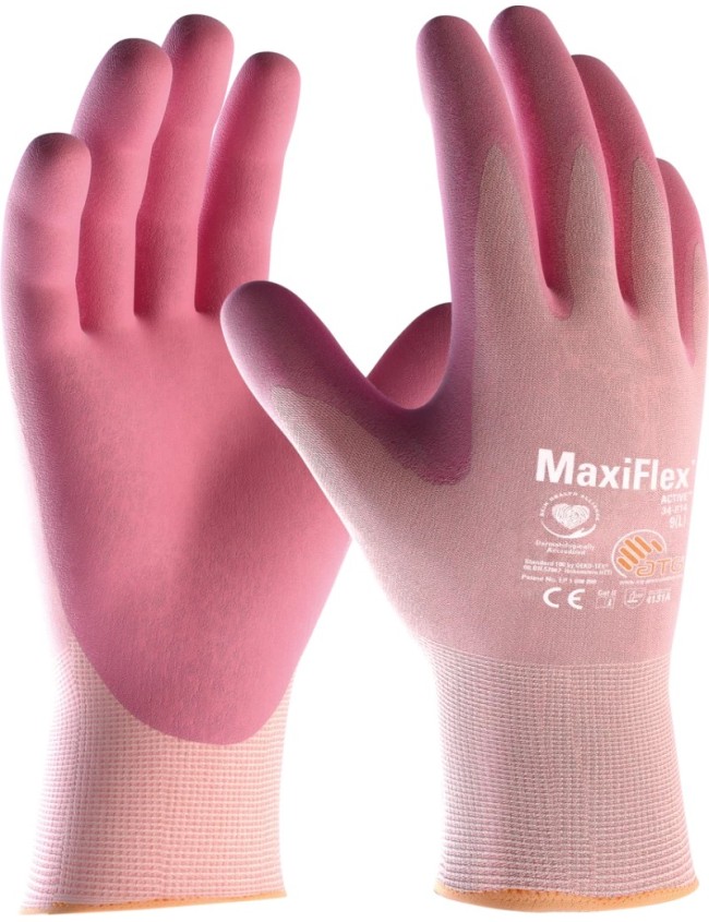 Rękawice robocze różowe ATG 34-814 MaxiFlex Rękawice robocze różowe ATG 34-814 MaxiFlex
