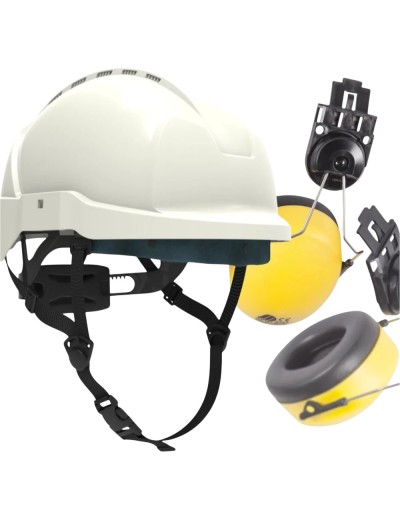 Casca de protectie Protekt ATRA 10V cu căști de protecție