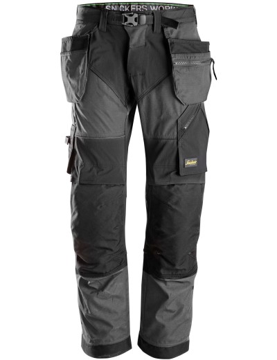 Pantaloni de lucru Snickers FlexiWork + 6902 cu buzunare tip toc