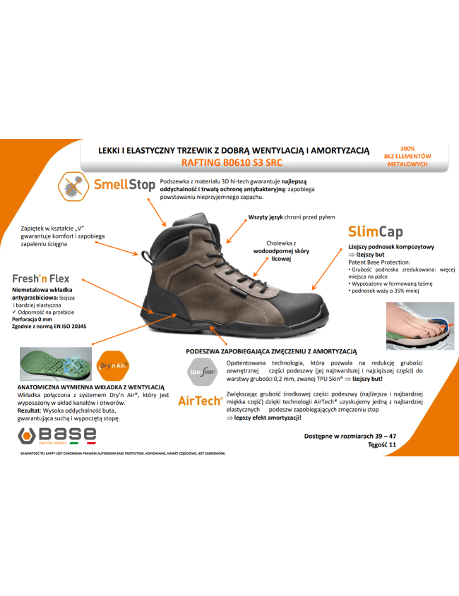 Trzewiki robocze BASE RAFTING TOP S3 SRC Trzewiki robocze BASE RAFTING TOP S3 SRC