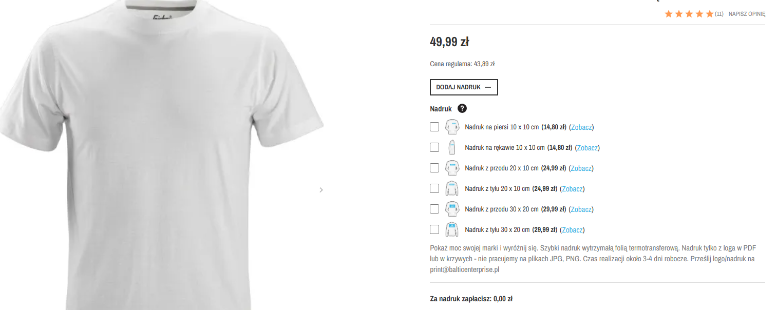 nadruki na odziezy roboczej balticworkwear